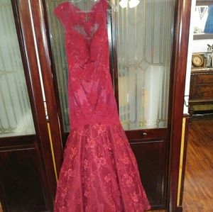Ruby red prom dress